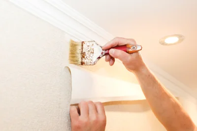 Pose de papier peint à Matra — revêtements muraux et toiles de verre
